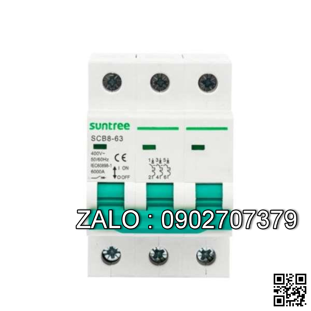 MCB Suntree SCB8-63 63A 10kA 3P