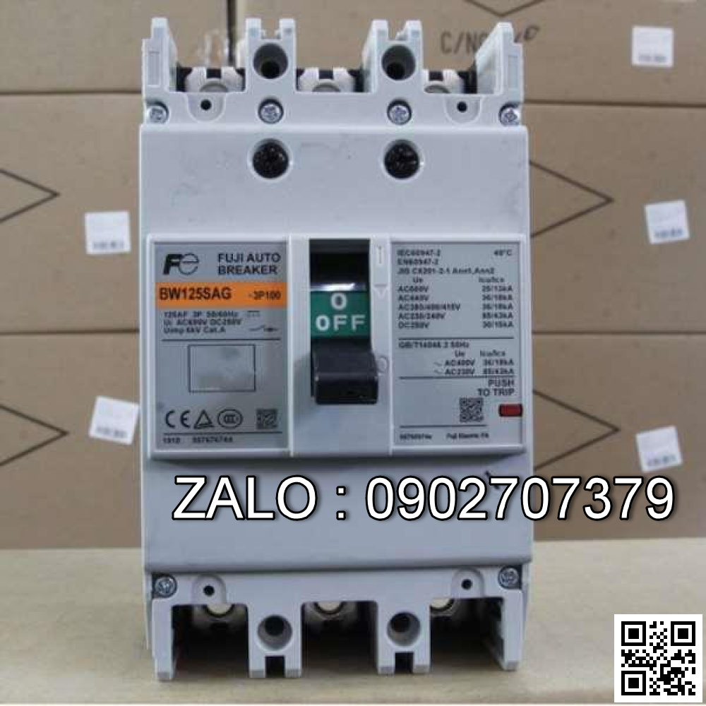 MCCB Fuji BW125RAG-3P 125A 50kA