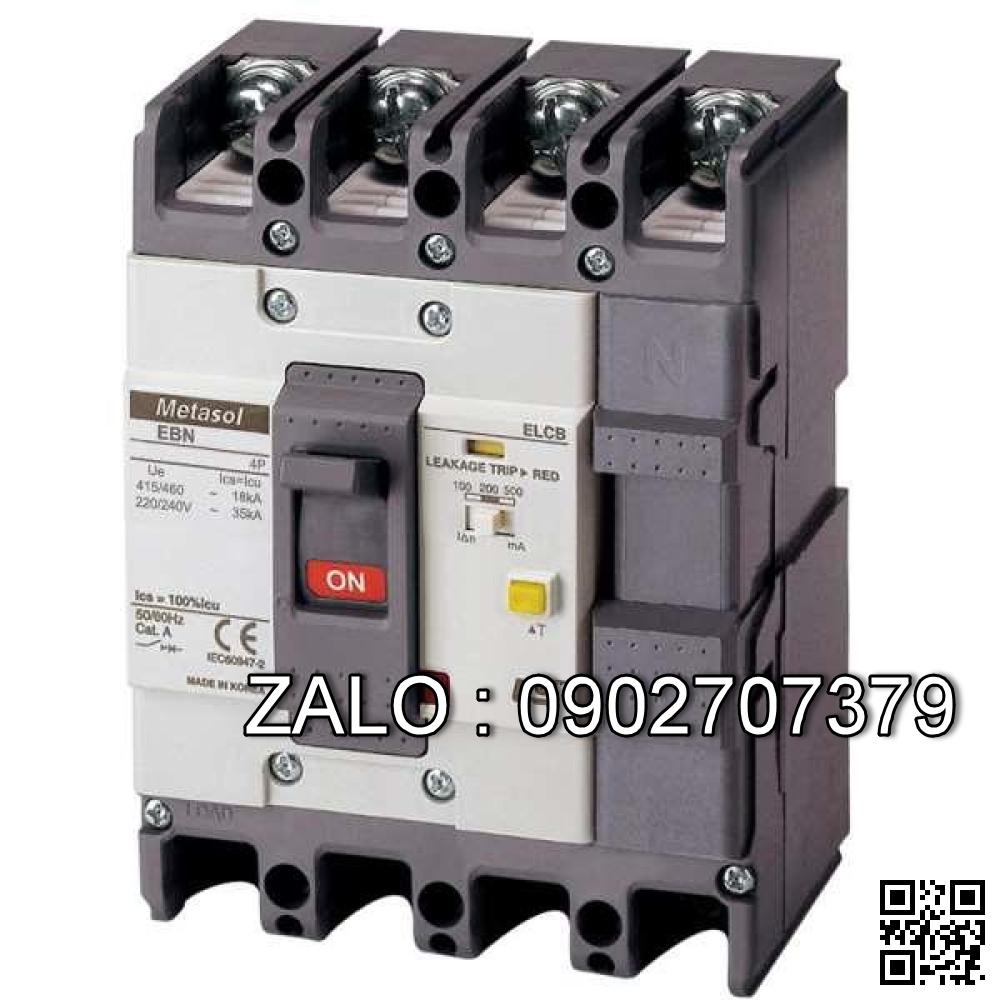 Cb khối chống giật LS EBN104c 15A (100-500mA) 18kA 4P