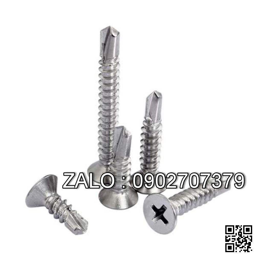 Vít máy Inox đầu bằng M10 25 mm - 10Chiếc/Gói