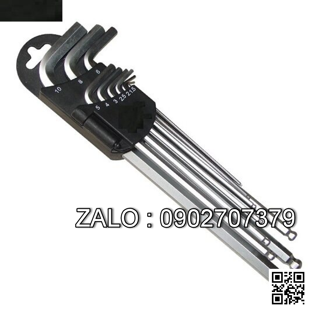 Bộ lục giác bi vặn ốc, lục giác đầu bi bộ 9 món sử dụng vặn mở các ốc lục giác âm và lục giác chìm