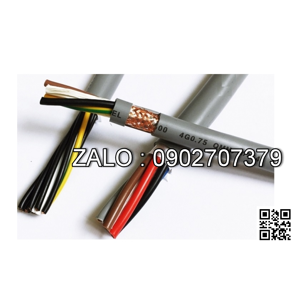 Cáp điều khiển có màn chắn chống nhiễu -TCVN 5935 (7 lõi, ruột đồng, cách điện PVC, vỏ PVC) DVV/Sc-7x2 (7x7/0.6) -0,6/1kV