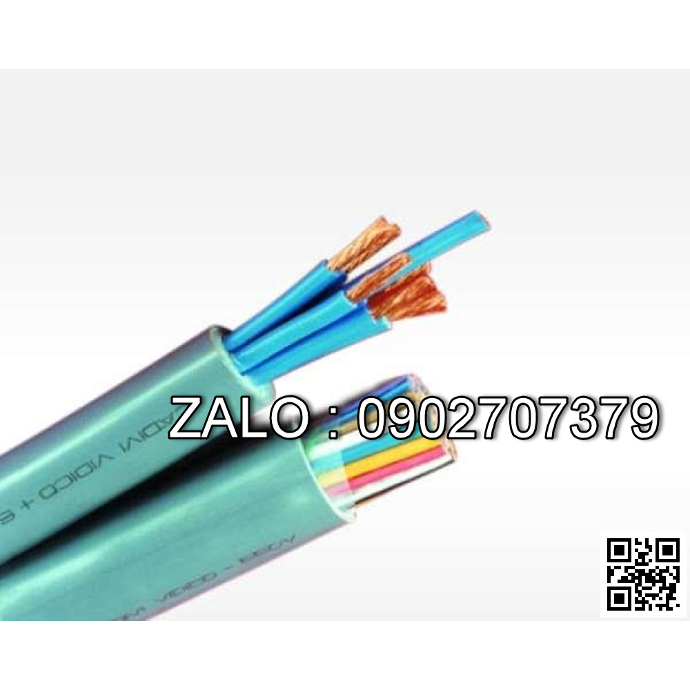 Cáp điều khiển (7 lõi, ruột đồng, cách điện PVC, vỏ PVC) DVV-7x14 (7x7/1.6) -0,6/1kV