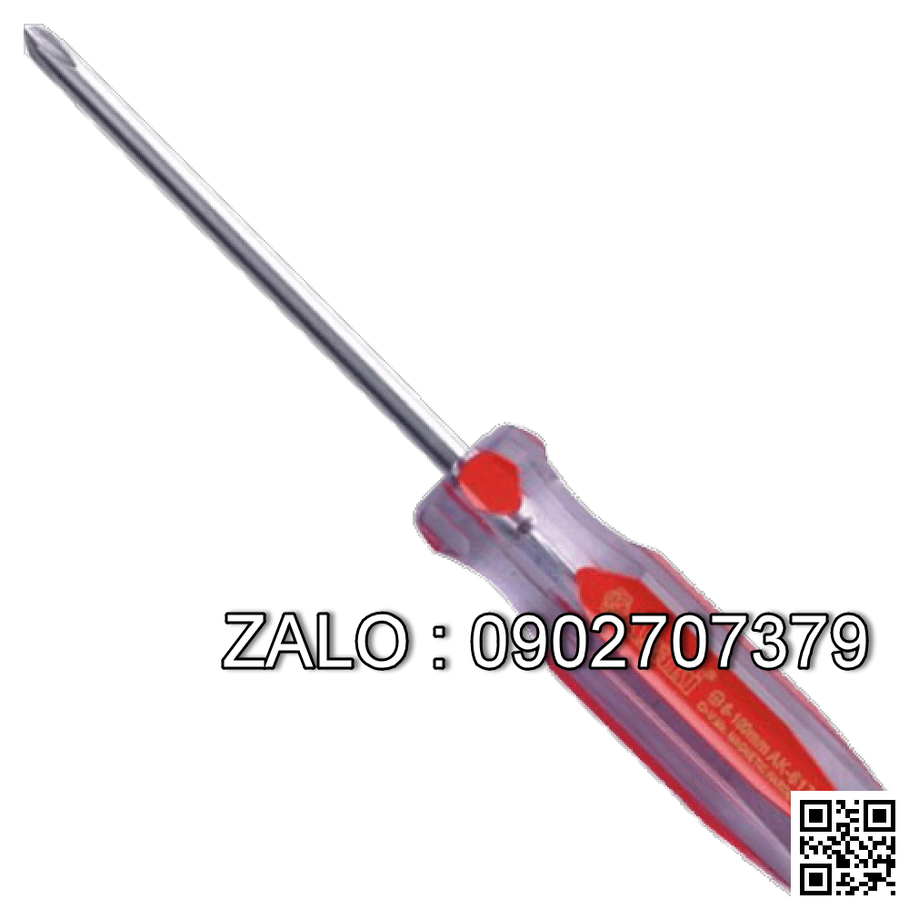 Tuốc nơ vít Asaki cán nhựa sọc 4 cạnh 5x75 AK-7122