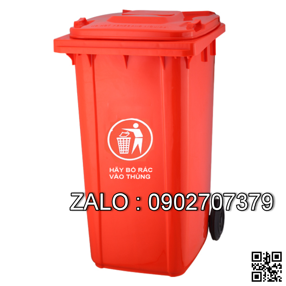 Thùng rác loại 240 lít( màu cam)