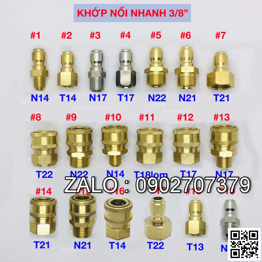 Khớp nối nhanh 3/8