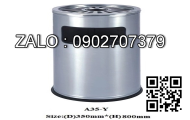 Thùng rác inox vuông nắp lật văn phòng A36-F