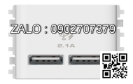 2 cổng sạc USB 2.1A Clipsal / Schneider KB32USB_WE