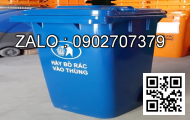 Thùng rác nguy hại 120 lít màu vàng