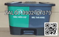 Thùng rác y tế 240 lít màu vàng 