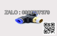 Van khóa nước nhựa răng ngoài tay vặn màu xanh 21 Đạt Hòa
