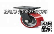 Bánh Xe PVC Đỏ Mận Phi 125x32 - Xoay Tải Trọng 120kg / 1 Cái