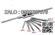 Bộ 5 mũi taro ren trong M3-M8 phủ Titanium