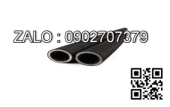 Ống thủy lực 1/4 inch x 1500mm x 400 bar, 2 đầu thẳng, côn lồi 60 độ, ren 1/4 inch