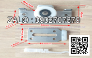 Bánh Xe Ròng Rọc Hoặc Cửa Trượt Bằng thép nhựa 2 Cặp Bi