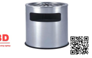 Thùng rác inox A35-B (có gạt tàn thuốc lá)