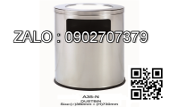 Thùng rác inox A34-A (đen)