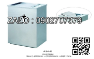 Thùng rác inox A34-A (đen)