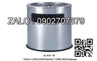 Thùng rác inox A34-A (đen)