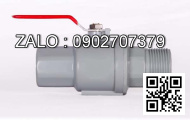 Van khóa nước nhựa răng ngoài tay vặn Inox màu xanh 49 Đạt Hòa
