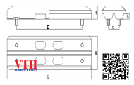Guốc cao su 320B4 320*130*50 Pitch=155.6 h=18 Bolt=M12 D*d=220*45