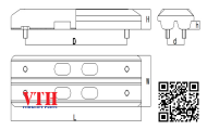 Guốc cao su 320B4 320*130*50 Pitch=155.6 h=18 Bolt=M12 D*d=220*45