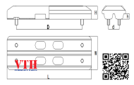 Guốc cao su 320B4 320*130*50 Pitch=155.6 h=18 Bolt=M12 D*d=220*45