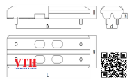 Guốc cao su 320B4 320*130*50 Pitch=155.6 h=18 Bolt=M12 D*d=220*45