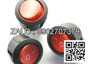 Công tắc bập bênh tròn có đèn led 3 chân 12v- 220v