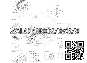 Chân ga 21FT-15371 ( xe hyundai 25 tấn 250D-7E )