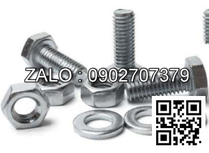 Bulong M20x280 thép đen, ren 80mm cấp bền 8.8 (gồm đai ốc, long đền)