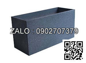 Chậu composite chữ nhật trơn màu giả đá 50*20*25