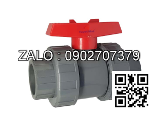 Van bi rắc co đôi UPVC/EPDM, Ren trong NPT, 150 PSI