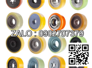 Bánh Xe PU Gang Đỏ Lò Xo Phi 200x50 - Xoay Tải Trọng 500kg / 1 Cái