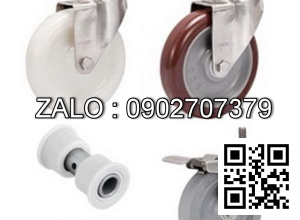 Bánh Xe Chịu Nhiệt Phi 65x40 - Xoay Tải Trọng 250kg / 1 Cái