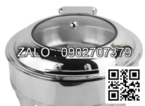 Nồi hâm buffet tròn nắp kiếng có khung chân - LHAT51293