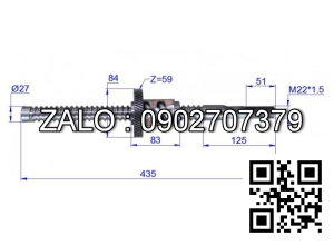 Thước tay lái xe nâng TCM 271A4-58103