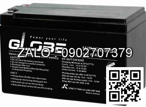 Bình ắc quy Globe KÍN KHÍ (VRLA AGM) WP7,5-12 12V - 7.5AH 151X65X94