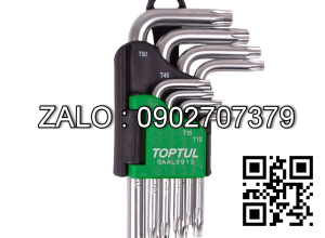 Bộ chìa vặn hoa thị(tamper) TOPTUL 9 cây T10-T50 loại dài (extra long) Mạ crom
GAAL0915