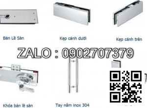 Bộ phụ kiện cửa kính cường lực VVP BH 2 năm