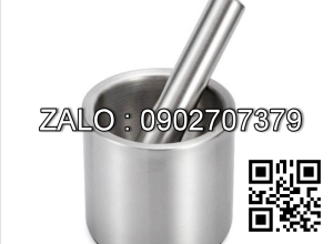 Bộ Cối Chày Inox 304 Anshin Siêu Lớn - Đường Kính 15Cm - Bảo Hành Trọn Đời Không Han Gỉ