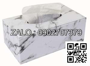 Kingfom Hộp Đựng Khăn Giấy Để Bàn Họa Tiết Đá Cẩm Thạch Thời Trang