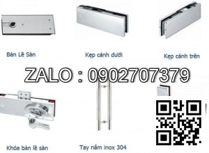 Bộ phụ kiện cửa kính cường lực VVP Inox 304