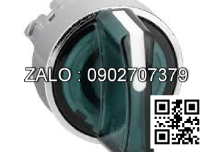 Đầu công tắc xoay 3 vị trí xanh có đèn ZB4BK1833 gạt phải tự trả về giữa