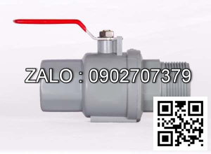 Van khóa nước nhựa răng ngoài tay gạt Inox màu trắng 34 Tiền Phong