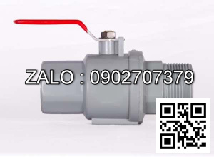 Van khóa nước nhựa răng ngoài tay gạt Inox màu xanh 42 Tiền Phong