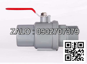 Van khóa nước nhựa răng ngoài tay gạt Inox màu đỏ 49 Tiền Phong