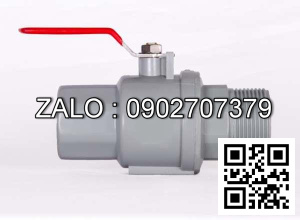 Van khóa nước nhựa răng ngoài tay gạt Inox màu đỏ 114 Tiền Phong