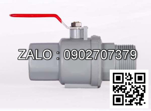 Van khóa nước nhựa răng ngoài tay vặn nước nhựa inox màu trắng 21 Tiền Phong