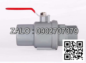 Van khóa nước nhựa răng ngoài tay vặn nước nhựa inox màu trắng 60 Tiền Phong